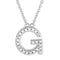 Small Initial Necklace With Micro Pave CZ Stones G Itsallagift