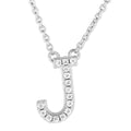 Small Initial Necklace With Micro Pave CZ Stones J Itsallagift
