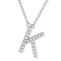 Small Initial Necklace With Micro Pave CZ Stones K Itsallagift