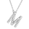 Small Initial Necklace With Micro Pave CZ Stones M Itsallagift