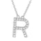 Small Initial Necklace With Micro Pave CZ Stones R Itsallagift