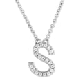 Small Initial Necklace With Micro Pave CZ Stones S Itsallagift