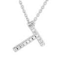 Small Initial Necklace With Micro Pave CZ Stones T Itsallagift
