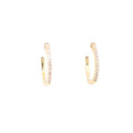 Small Oval CZ Hoops Gold Itsallagift
