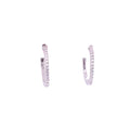 Small Oval CZ Hoops Silver Itsallagift