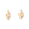 Small Paperclip Link Pave Earring Gold Itsallagift