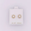 Small Pearl with Gold Halo Earring Itsallagift