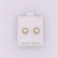 Small Pearl with Gold Halo Earring Itsallagift