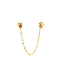 Star and Chain Half Earring - For Double Piercing Gold Itsallagift