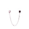 Star and Chain Half Earring - For Double Piercing Silver Itsallagift