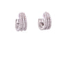 Triple Row CZ Small Hoop Earrings Itsallagift