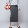 Long Midi Tube Skirt Basic Colors Heather Gray / XS Itsallagift