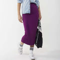 Long Midi Tube Skirt Seasonal Colors Purple / Small Itsallagift