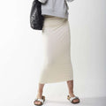 Long Midi Tube Skirt Seasonal Colors Ivory / Small Itsallagift