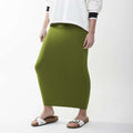 Long Midi Tube Skirt Seasonal Colors Pesto Green / Small Itsallagift