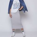 Long Midi Tube Skirt Seasonal Colors Silver / Small Itsallagift