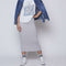 Long Midi Tube Skirt Seasonal Colors Silver / Small Itsallagift